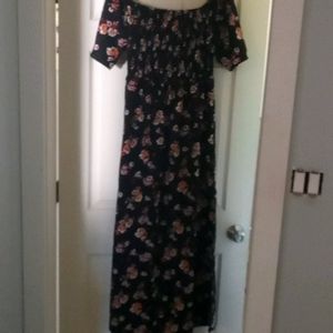 A long floral warehouse one dress